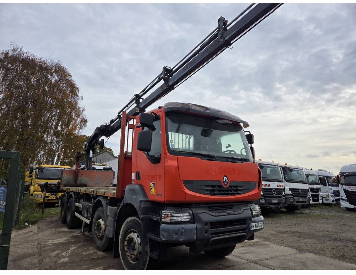Renault Kerax 430 8X4 Flatbed Crane HIAB 211EP 21 ton 4 Extensions - Lastbil med lad, Lastbil med kran: billede 4 Renault Kerax 430 8X4 Flatbed Crane HIAB 211EP 21 ton 4 Extensions - Lastbil med lad, Lastbil med kran: billede 4