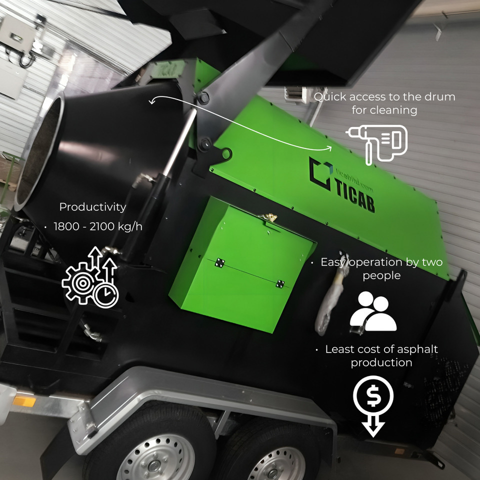 TICAB New Mini-asphalt plant, Asphalt Recycler, Manufacturer, 2.0 t per hour - Asfaltanlæg: billede 4 TICAB New Mini-asphalt plant, Asphalt Recycler, Manufacturer, 2.0 t per hour - Asfaltanlæg: billede 4