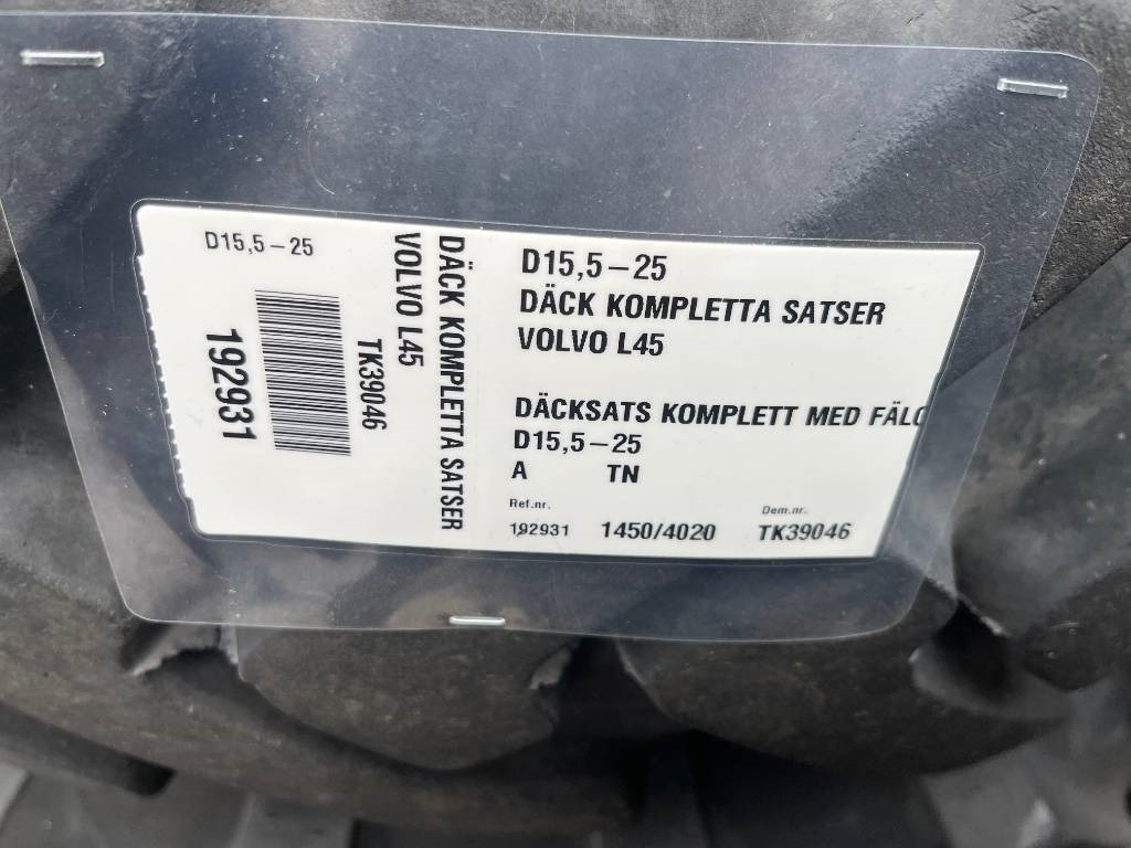 Alliance 15,5-25 till Volvo L45 , L40 - Dæk for Entreprenørmaskin: billede 2 Alliance 15,5-25 till Volvo L45 , L40 - Dæk for Entreprenørmaskin: billede 2