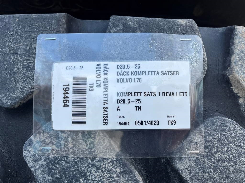 Däck på fälg 20,5-R25 Volvo L70 , 6300 , L90 - Dæk for Entreprenørmaskin: billede 3 Däck på fälg 20,5-R25 Volvo L70 , 6300 , L90 - Dæk for Entreprenørmaskin: billede 3