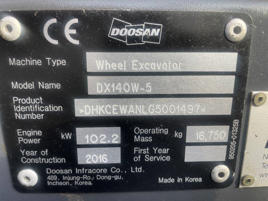 Doosan DX 140 W-5 Dismantled: only spare parts - Hjulgravemaskine: billede 5 Doosan DX 140 W-5 Dismantled: only spare parts - Hjulgravemaskine: billede 5