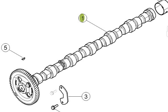 CLAAS Arion 610 660 Wałek Rozrządu Silnika CZĘŚCI 0011615530 00 1161 553 0 - Knastaksel for Landbrugsmaskine: billede 1 CLAAS Arion 610 660 Wałek Rozrządu Silnika CZĘŚCI 0011615530 00 1161 553 0 - Knastaksel for Landbrugsmaskine: billede 1