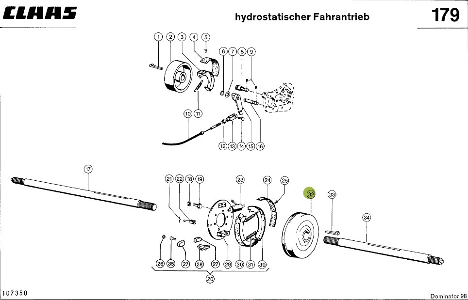 Claas Dominator 98 - bęben hamulcowy 0006068880 - Bremsetromle for Landbrugsmaskine: billede 1 Claas Dominator 98 - bęben hamulcowy 0006068880 - Bremsetromle for Landbrugsmaskine: billede 1
