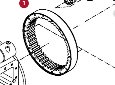 Fendt 414 415 Vario Koło Zębate Koronowe Tylnej Osi Zwolnicy 411151150023 - Slutdrev for Landbrugsmaskine: billede 1 Fendt 414 415 Vario Koło Zębate Koronowe Tylnej Osi Zwolnicy 411151150023 - Slutdrev for Landbrugsmaskine: billede 1