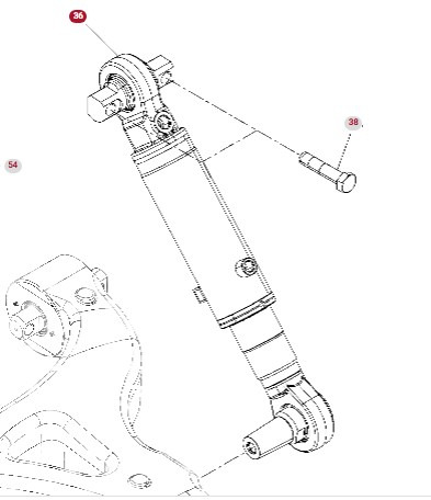 Fendt 930 933 936 939 942 GEN 7 Siłownik Zawieszenia Dolnego Amortyzator CZĘŚCI H218PB0520090 - Støddæmper for Landbrugsmaskine: billede 1 Fendt 930 933 936 939 942 GEN 7 Siłownik Zawieszenia Dolnego Amortyzator CZĘŚCI H218PB0520090 - Støddæmper for Landbrugsmaskine: billede 1