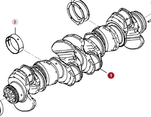 Fendt 936 Gen 7 Silnik D1556LE523 Wał Korbowy H218PF150081A CZĘŚCI - Krumtap for Landbrugsmaskine: billede 1 Fendt 936 Gen 7 Silnik D1556LE523 Wał Korbowy H218PF150081A CZĘŚCI - Krumtap for Landbrugsmaskine: billede 1