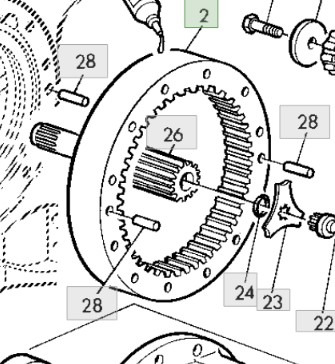 John Deere 6810 6910 6910S Koło Koronowe R105825 - Transmission for Landbrugsmaskine: billede 2 John Deere 6810 6910 6910S Koło Koronowe R105825 - Transmission for Landbrugsmaskine: billede 2