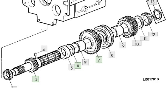John Deere 6810 6910 6910S Wał Tryb Synchronizator R108929 R120940 RE54776 R120941 - Gearkasse for Landbrugsmaskine: billede 1 John Deere 6810 6910 6910S Wał Tryb Synchronizator R108929 R120940 RE54776 R120941 - Gearkasse for Landbrugsmaskine: billede 1
