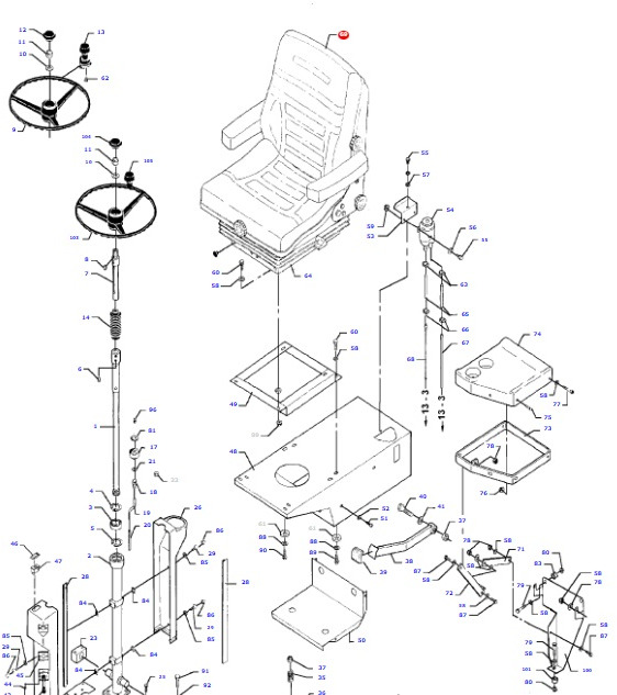 Massey Fergusson MF 30 32 - siedzenie fotel operatora D45939700 - Sæde for Landbrugsmaskine: billede 2 Massey Fergusson MF 30 32 - siedzenie fotel operatora D45939700 - Sæde for Landbrugsmaskine: billede 2