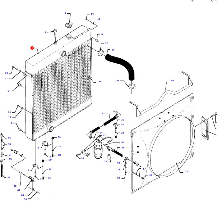 Massey Fergusson MF 30 - chłodnica wody D28784397 - Ladeluftkøler for Landbrugsmaskine: billede 1 Massey Fergusson MF 30 - chłodnica wody D28784397 - Ladeluftkøler for Landbrugsmaskine: billede 1