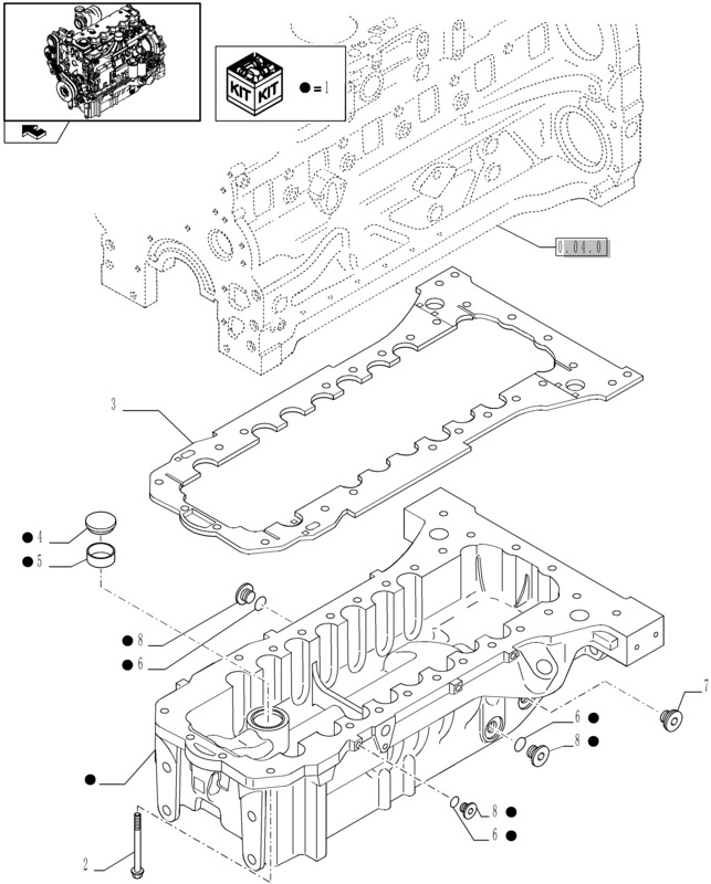 New Holland T6010 T6090 T6070 T7230 Miska oleju silnikow 2855274 - Bundkar for Traktor: billede 1 New Holland T6010 T6090 T6070 T7230 Miska oleju silnikow 2855274 - Bundkar for Traktor: billede 1