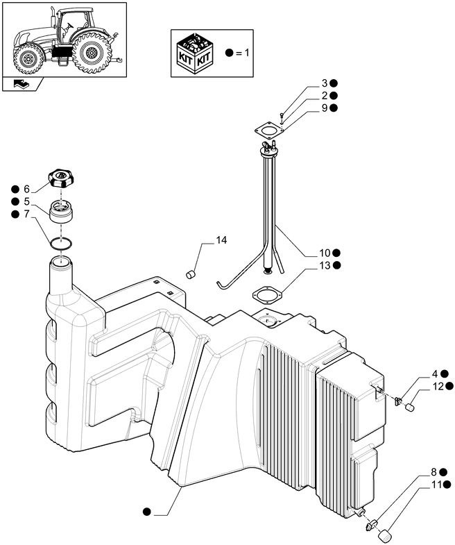 New Holland T6010 Zbiornik paliwa 47469840 - Brændstoftank for Landbrugsmaskine: billede 1 New Holland T6010 Zbiornik paliwa 47469840 - Brændstoftank for Landbrugsmaskine: billede 1