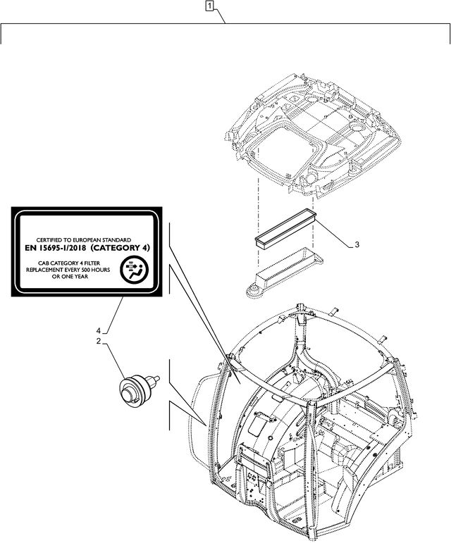 New Holland T6090 Filtr kabiny active carbon cab filters (cat.4) 73332082 - Kabine filter for Traktor: billede 1 New Holland T6090 Filtr kabiny active carbon cab filters (cat.4) 73332082 - Kabine filter for Traktor: billede 1