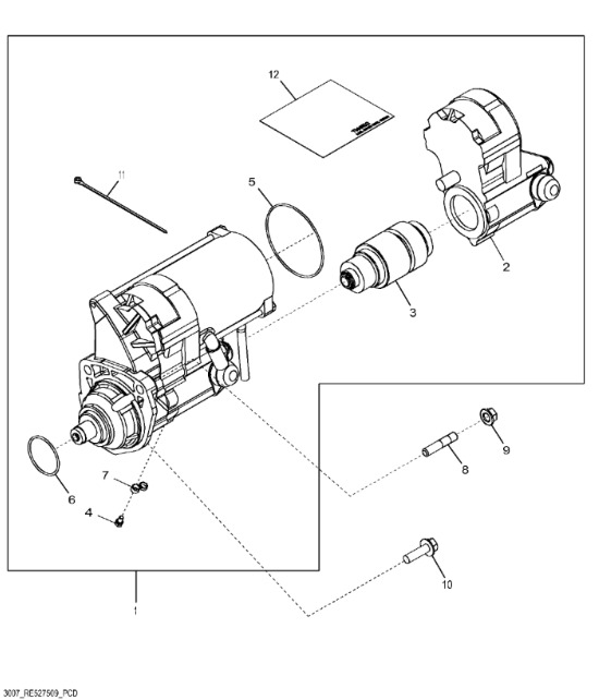 RE529661 John Deere 8345R - Rozrusznik - Starter for Landbrugsmaskine: billede 1 RE529661 John Deere 8345R - Rozrusznik - Starter for Landbrugsmaskine: billede 1
