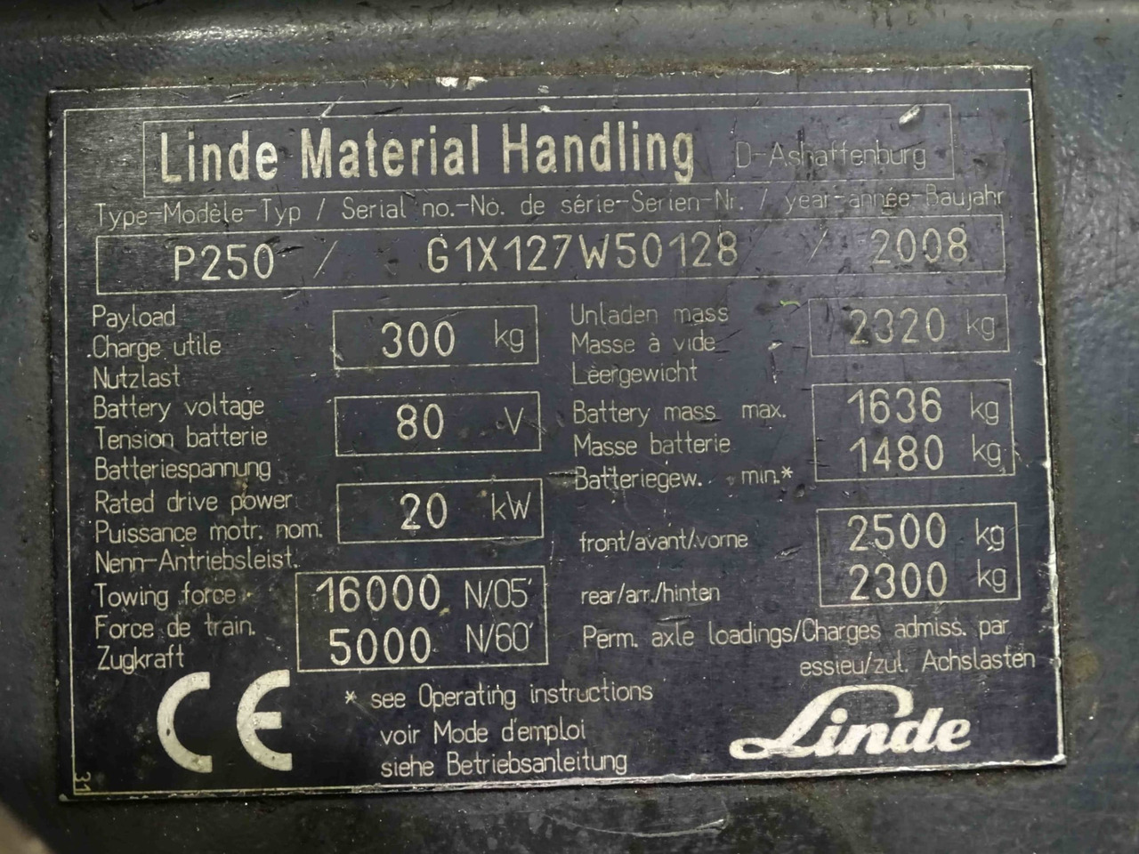 Linde P250 - Elektrisk trækker: billede 5 Linde P250 - Elektrisk trækker: billede 5