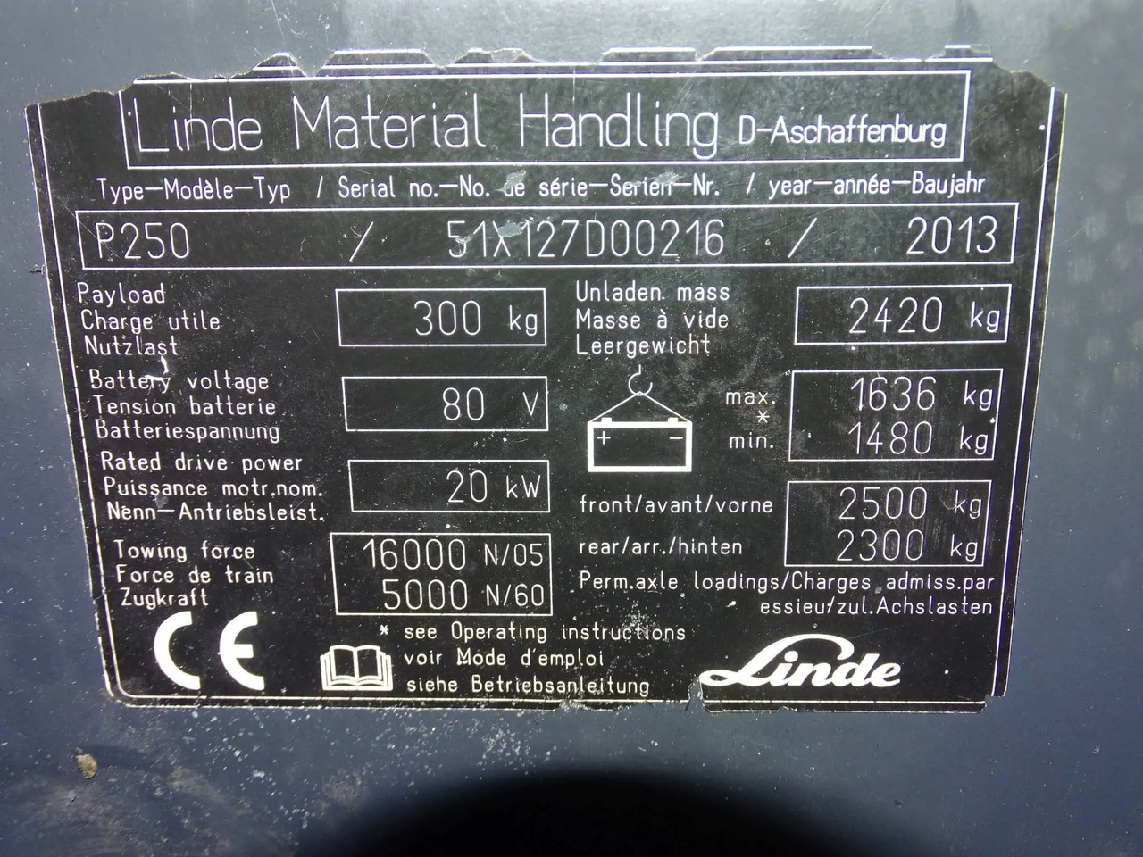 Linde P250 - Elektrisk trækker: billede 5 Linde P250 - Elektrisk trækker: billede 5