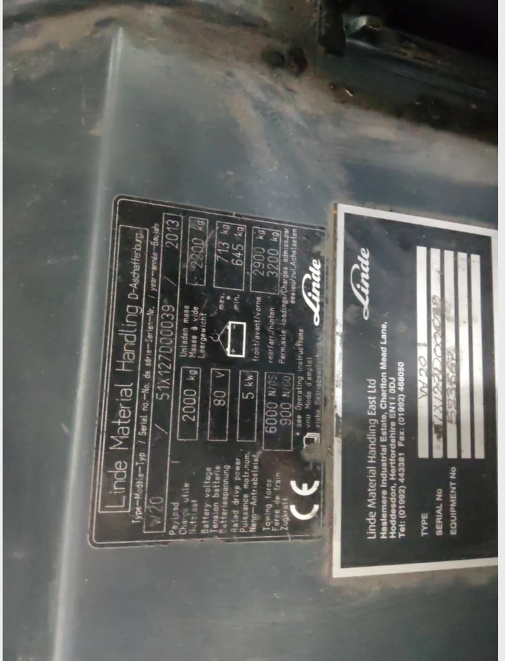 Linde W20 - Elektrisk trækker: billede 5 Linde W20 - Elektrisk trækker: billede 5