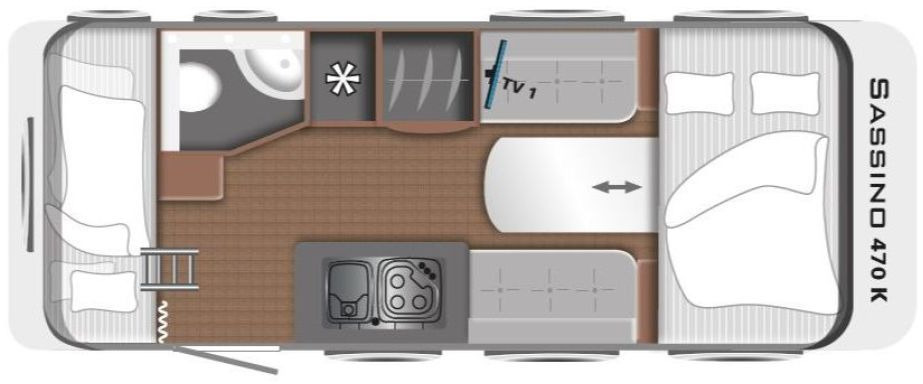 LMC Sassino 470 K 1500kg, Vorzelt, Mover, City - Campingvogn: billede 2 LMC Sassino 470 K 1500kg, Vorzelt, Mover, City - Campingvogn: billede 2
