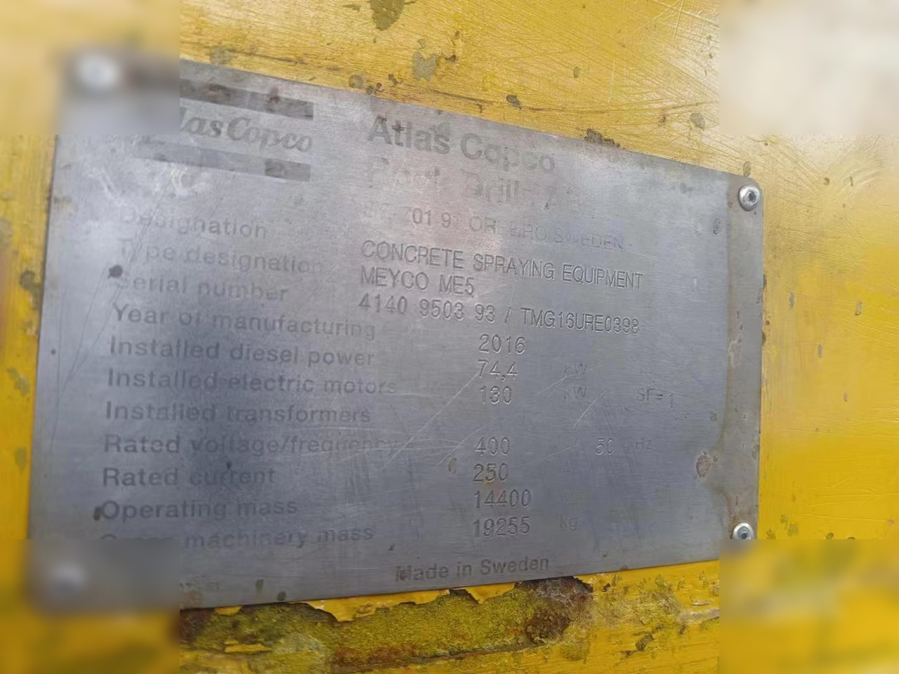 2016 EPIROC MEYCO ME5 - Tunnelboremaskine: billede 5 2016 EPIROC MEYCO ME5 - Tunnelboremaskine: billede 5