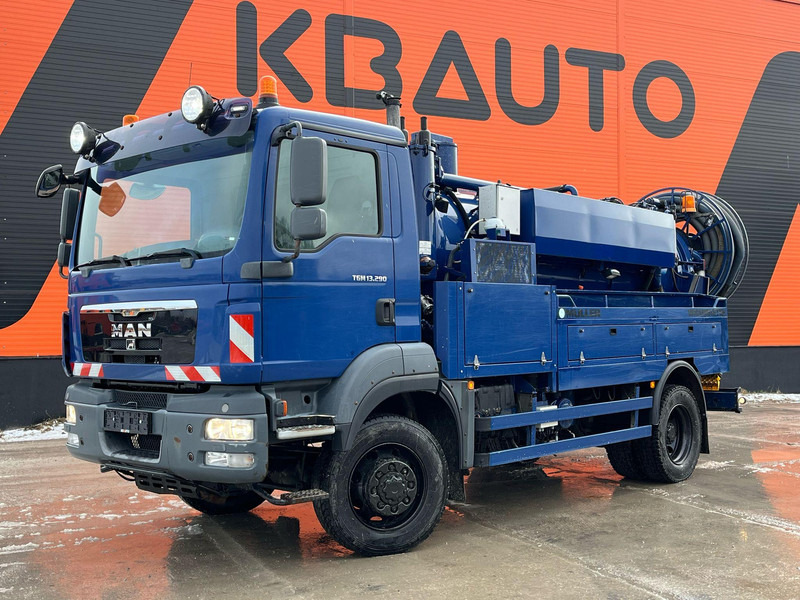 MAN TGM 13.290 4x4 TANK 6500 l / VACUUM Vacustar W900R / PRESSURE Pratissoli KE28 - 61 l/min - 150 bar - Slamsugemaskine: billede 1 MAN TGM 13.290 4x4 TANK 6500 l / VACUUM Vacustar W900R / PRESSURE Pratissoli KE28 - 61 l/min - 150 bar - Slamsugemaskine: billede 1