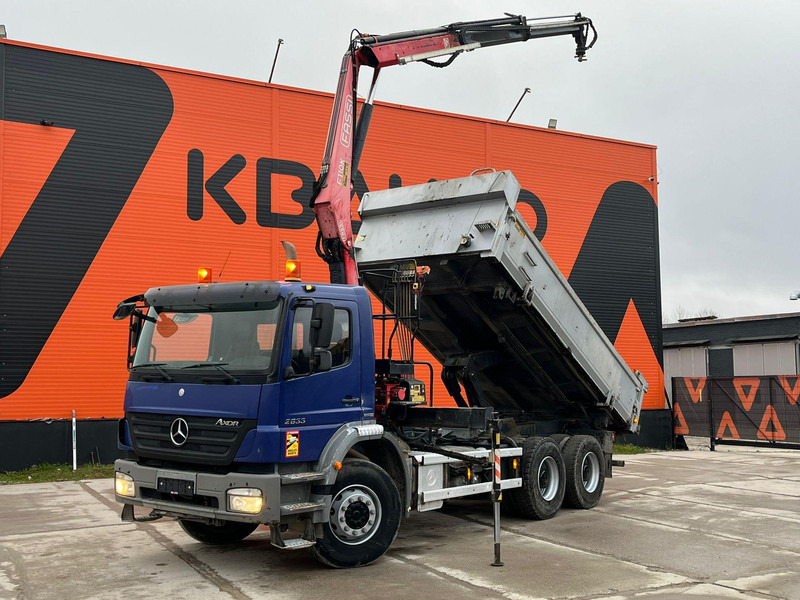Mercedes-Benz Axor 2633 6x4 FASSI F110AK22 / BOX L=5040 mm - Tipvogn lastbil, Lastbil med kran: billede 1 Mercedes-Benz Axor 2633 6x4 FASSI F110AK22 / BOX L=5040 mm - Tipvogn lastbil, Lastbil med kran: billede 1