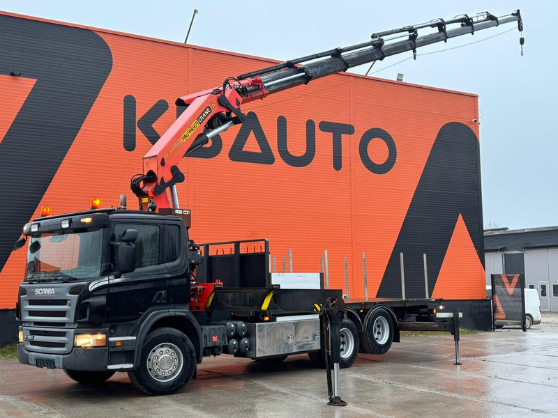 Scania P 380 6x2 PK 44002 + WINCH / PLATFORM L=6090 mm - Lastbil med lad, Lastbil med kran: billede 1 Scania P 380 6x2 PK 44002 + WINCH / PLATFORM L=6090 mm - Lastbil med lad, Lastbil med kran: billede 1
