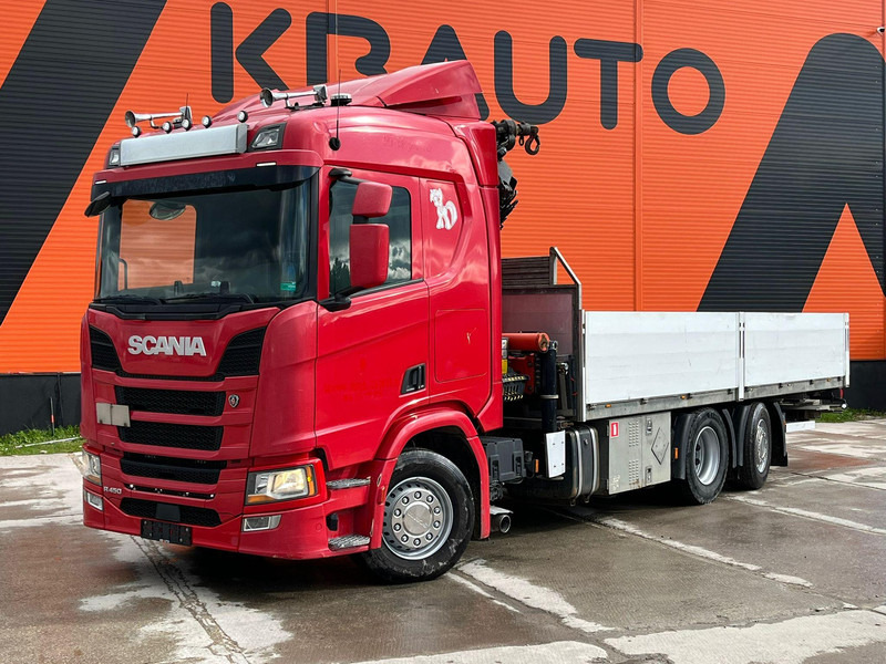 Scania R 450 6x2*4 PK 26002 / PLATFORM L=6482 mm - Lastbil med lad, Lastbil med kran: billede 2 Scania R 450 6x2*4 PK 26002 / PLATFORM L=6482 mm - Lastbil med lad, Lastbil med kran: billede 2