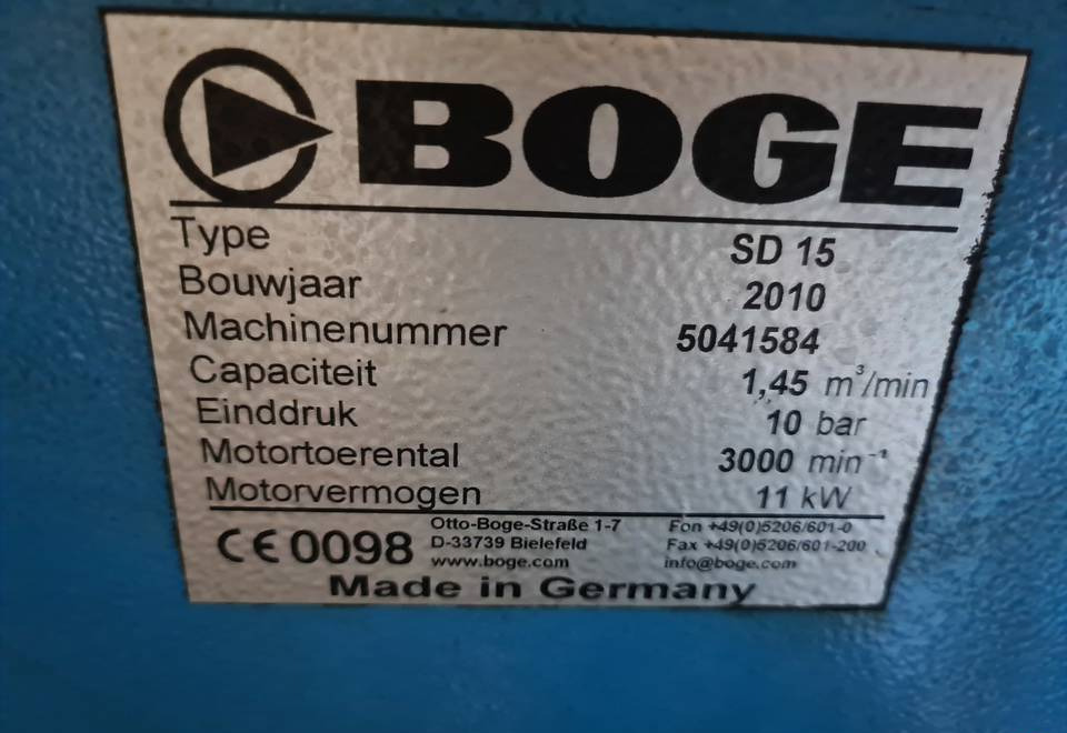 Kompresor śrubowy Boge SD 15, 11 kw - Luftkompressor: billede 5 Kompresor śrubowy Boge SD 15, 11 kw - Luftkompressor: billede 5
