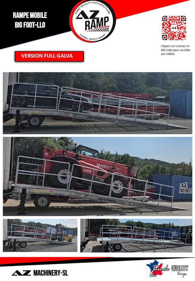 Large Mobile dock ramp, uncouplable AZ RAMP - KING VERSION, BIG FOOT L20 T-INOX - Læsserampe: billede 3 Large Mobile dock ramp, uncouplable AZ RAMP - KING VERSION, BIG FOOT L20 T-INOX - Læsserampe: billede 3