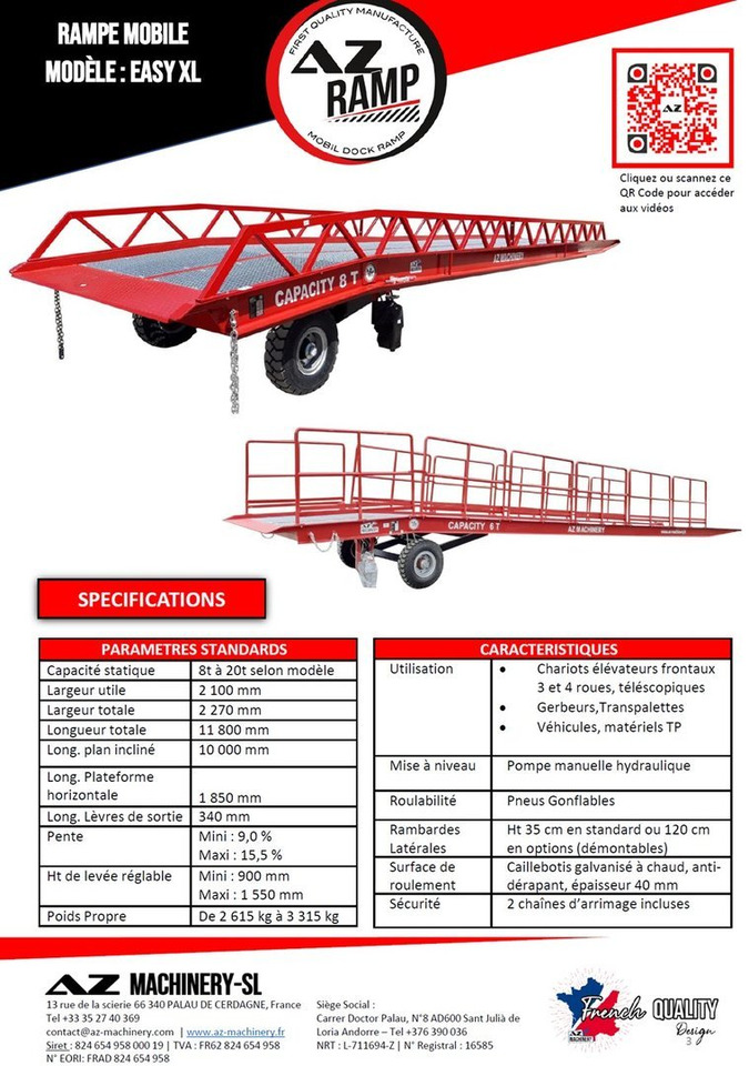 **RENTAL 12-24-36 Month** AZ RAMP-EASY XL-8 . Mobil Loading Ramp - Læsserampe: billede 4 **RENTAL 12-24-36 Month** AZ RAMP-EASY XL-8 . Mobil Loading Ramp - Læsserampe: billede 4