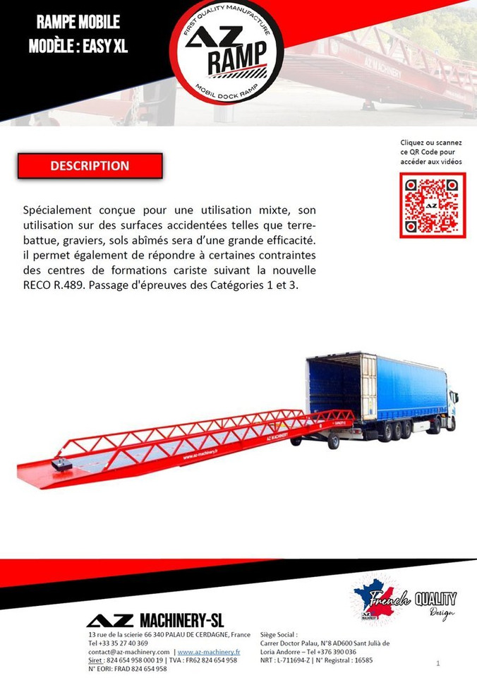**RENTAL 12-24-36 Month** AZ RAMP-EASY XL-8 . Mobil Loading Ramp - Læsserampe: billede 3 **RENTAL 12-24-36 Month** AZ RAMP-EASY XL-8 . Mobil Loading Ramp - Læsserampe: billede 3
