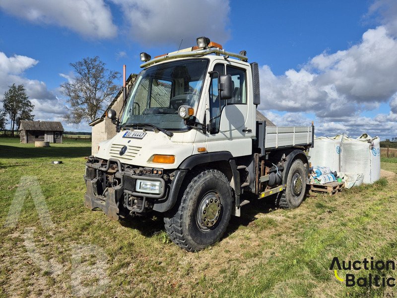 Mercedes-Benz Unimog U 400 - Tipvogn lastbil: billede 1 Mercedes-Benz Unimog U 400 - Tipvogn lastbil: billede 1