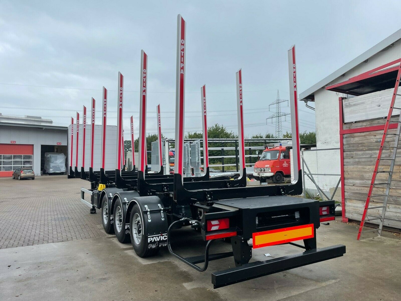 PAVIC Holzauflieger mit 8 Schemel und 16 Rungen Miete - Sættevogn til tømmer: billede 2 PAVIC Holzauflieger mit 8 Schemel und 16 Rungen Miete - Sættevogn til tømmer: billede 2