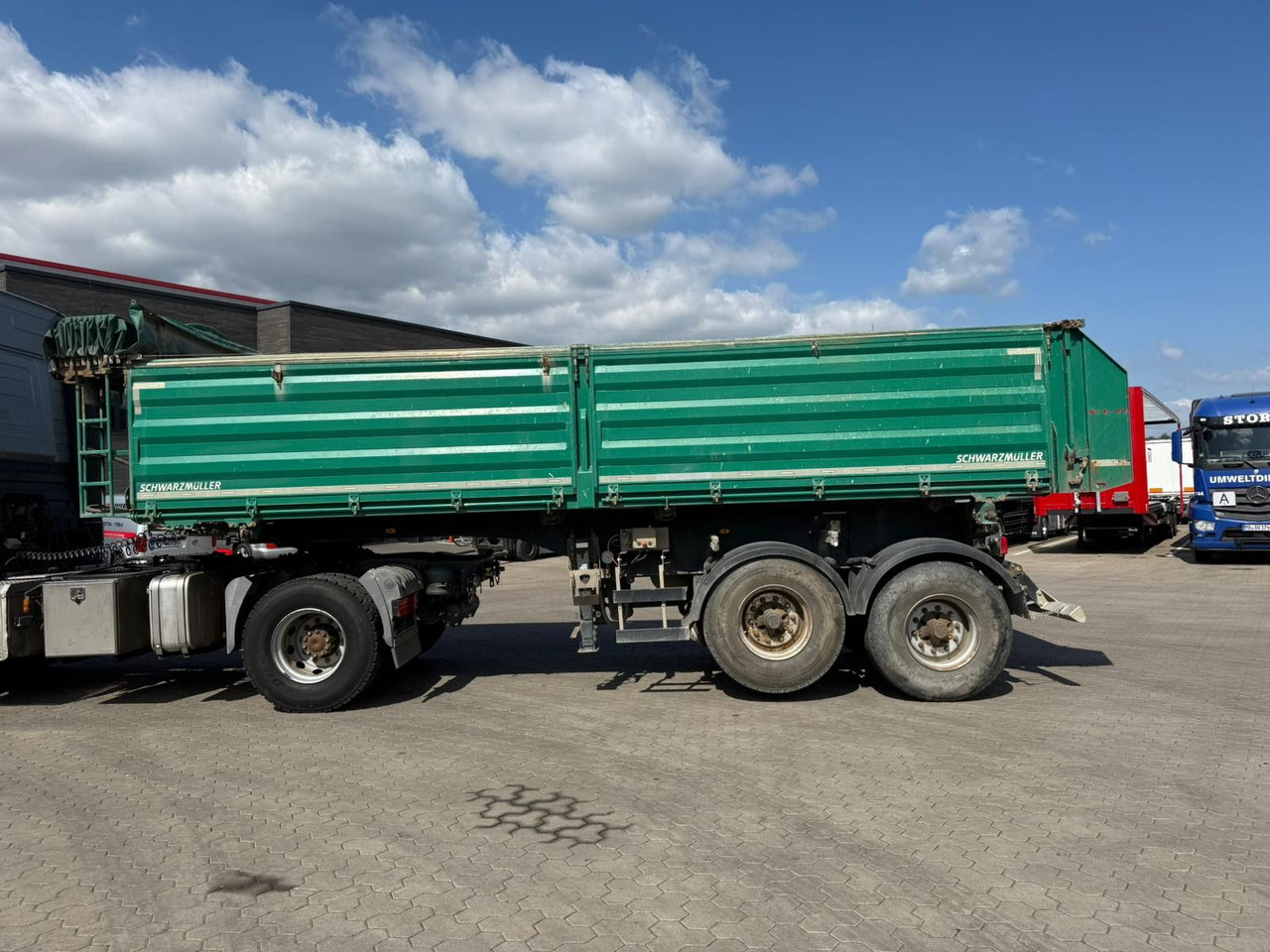 Schwarzmüller 2 Achs Dreiseitenkipper 21m³ mit elektr. Verdeck - Tipvogn påhængsvogn: billede 5 Schwarzmüller 2 Achs Dreiseitenkipper 21m³ mit elektr. Verdeck - Tipvogn påhængsvogn: billede 5