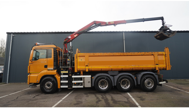 MAN TGS 35.440 8X4 2 SIDE TIPPER WITH HMF Z 1943 CRANE 415.000KM - Lastbil med kran: billede 2 MAN TGS 35.440 8X4 2 SIDE TIPPER WITH HMF Z 1943 CRANE 415.000KM - Lastbil med kran: billede 2