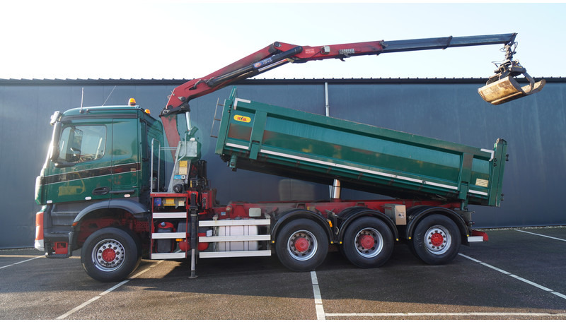 Mercedes-Benz AROCS 3542 8X4 2 SIDE TIPPER WITH HMF Z 1943 CRANE 407.000KM - Lastbil med kran: billede 1 Mercedes-Benz AROCS 3542 8X4 2 SIDE TIPPER WITH HMF Z 1943 CRANE 407.000KM - Lastbil med kran: billede 1