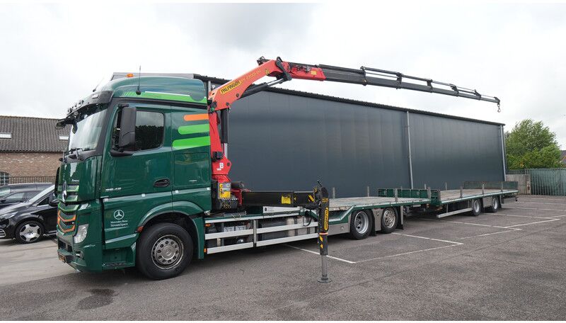 Mercedes-Benz Actros 2542 6x2 machine/car transport combi with Elenbaas trailer and Palfinger PK 27001 crane - Trækker: billede 2 Mercedes-Benz Actros 2542 6x2 machine/car transport combi with Elenbaas trailer and Palfinger PK 27001 crane - Trækker: billede 2