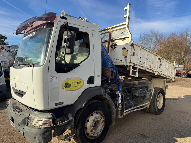Renault Midlum 270 **TIPPER+FASSI CRANE-FRENCH TRUCK** - Tipvogn lastbil, Lastbil med kran: billede 1 Renault Midlum 270 **TIPPER+FASSI CRANE-FRENCH TRUCK** - Tipvogn lastbil, Lastbil med kran: billede 1