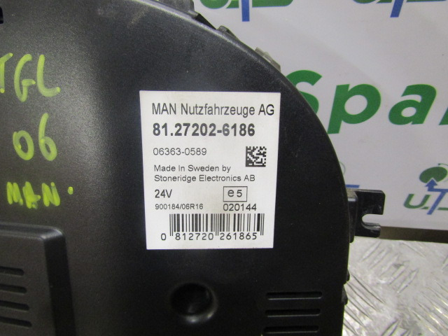 MAN TGL/TGM CLOCK CLUSTER 81.27202.6186 - Elektrisk system for Lastbil: billede 2 MAN TGL/TGM CLOCK CLUSTER 81.27202.6186 - Elektrisk system for Lastbil: billede 2