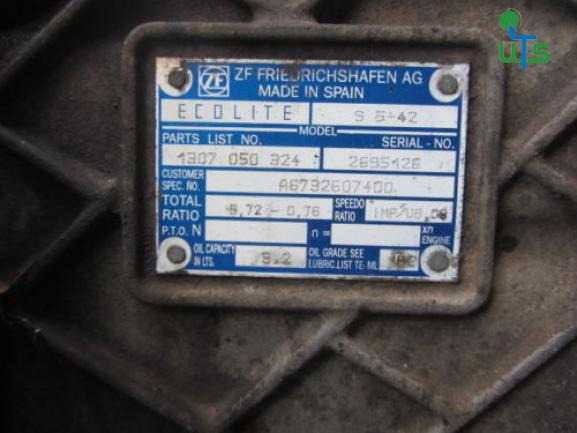 MERCEDES ATEGO 815 5 SPEED GEARBOX TYPE S5-42 ZF - Gearkasse for Lastbil: billede 2 MERCEDES ATEGO 815 5 SPEED GEARBOX TYPE S5-42 ZF - Gearkasse for Lastbil: billede 2