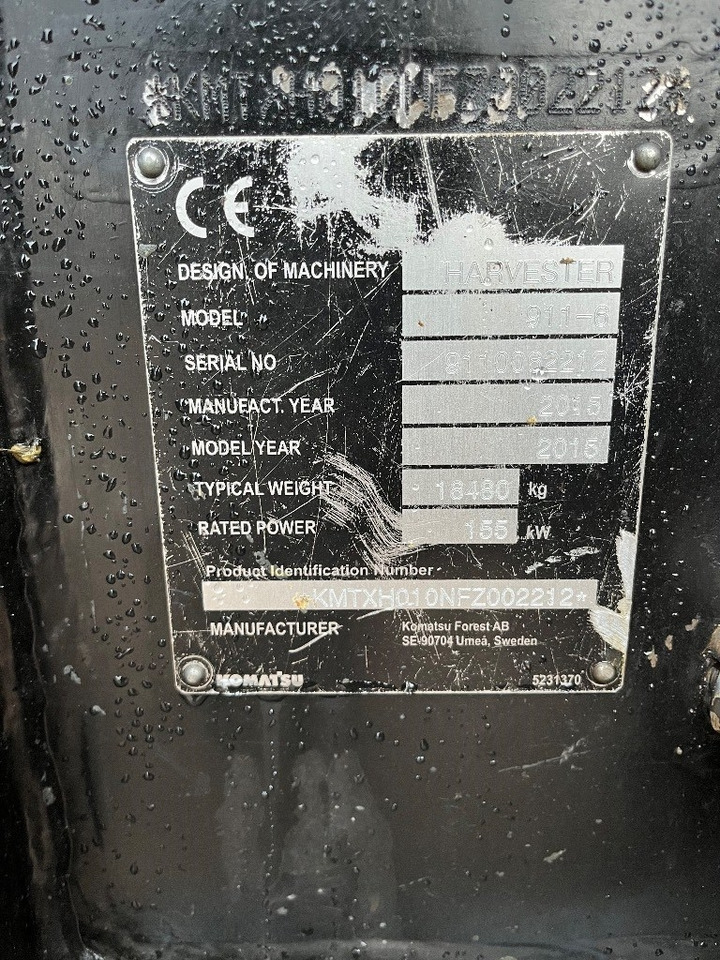 Komatsu 911 - Skovmaskine: billede 5 Komatsu 911 - Skovmaskine: billede 5