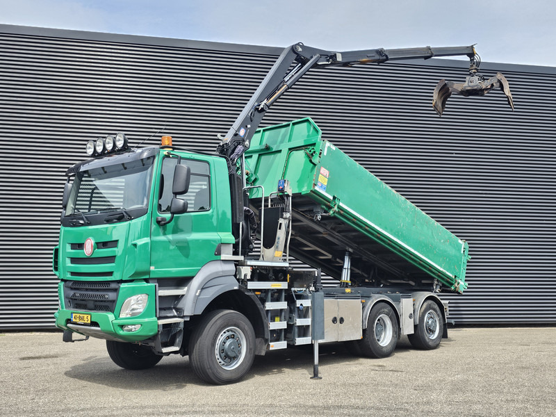 DAF TATRA T158/II 6X6 / HMF Z CRANE + 2 SIDE TIPPER - Tipvogn lastbil, Lastbil med kran: billede 1 DAF TATRA T158/II 6X6 / HMF Z CRANE + 2 SIDE TIPPER - Tipvogn lastbil, Lastbil med kran: billede 1