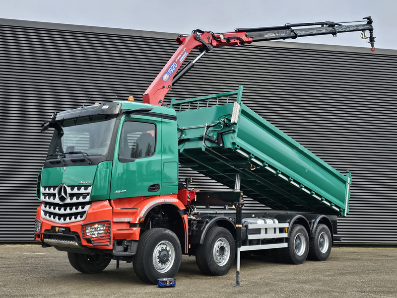 Mercedes-Benz AROCS 4145 / 8X6 / TIPPER + HMF CRANE - Tipvogn lastbil, Lastbil med kran: billede 1 Mercedes-Benz AROCS 4145 / 8X6 / TIPPER + HMF CRANE - Tipvogn lastbil, Lastbil med kran: billede 1