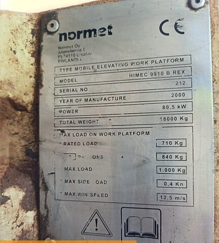 Normet Imec 9910 Brex - Teleskoplift: billede 3 Normet Imec 9910 Brex - Teleskoplift: billede 3