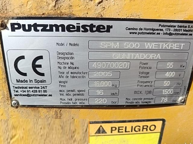 Putzmeister SPM500PC - Betonpumpe: billede 4 Putzmeister SPM500PC - Betonpumpe: billede 4