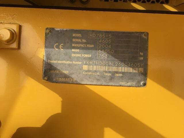 Komatsu HD785-5 - Lastbildumper: billede 5 Komatsu HD785-5 - Lastbildumper: billede 5