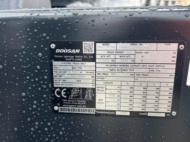 Doosan B15T-7 PLUS - El gaffeltruck: billede 5 Doosan B15T-7 PLUS - El gaffeltruck: billede 5