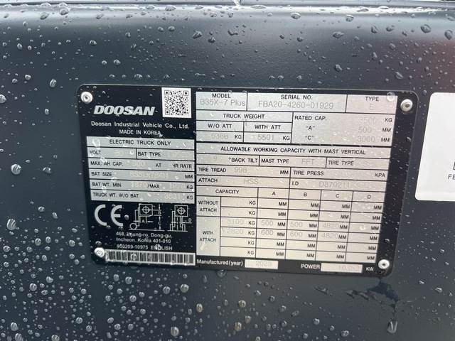 Doosan B35X-7 PLUS - El gaffeltruck: billede 5 Doosan B35X-7 PLUS - El gaffeltruck: billede 5