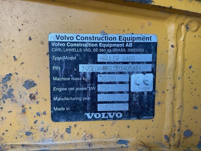 Volvo A40G - Knækstyret dumper: billede 5 Volvo A40G - Knækstyret dumper: billede 5