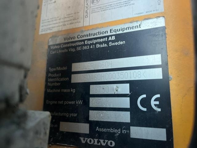 Knækstyret dumper Volvo A60H: billede 10